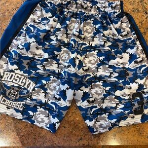 Blue Camouflage Athletic Shorts